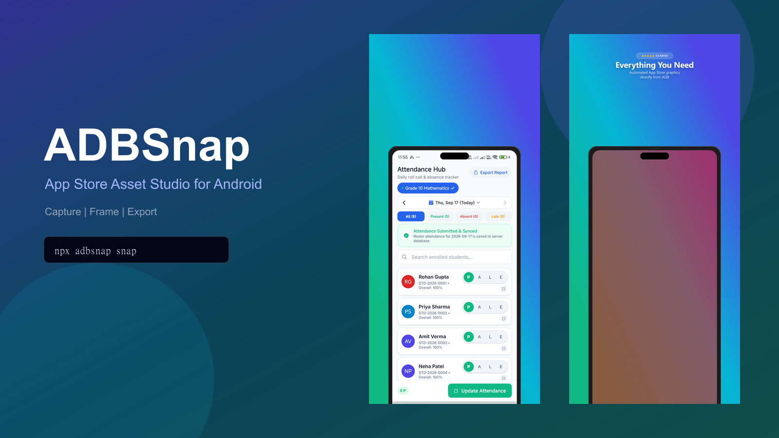 ADBSnap 4K Device Mockup Preview
