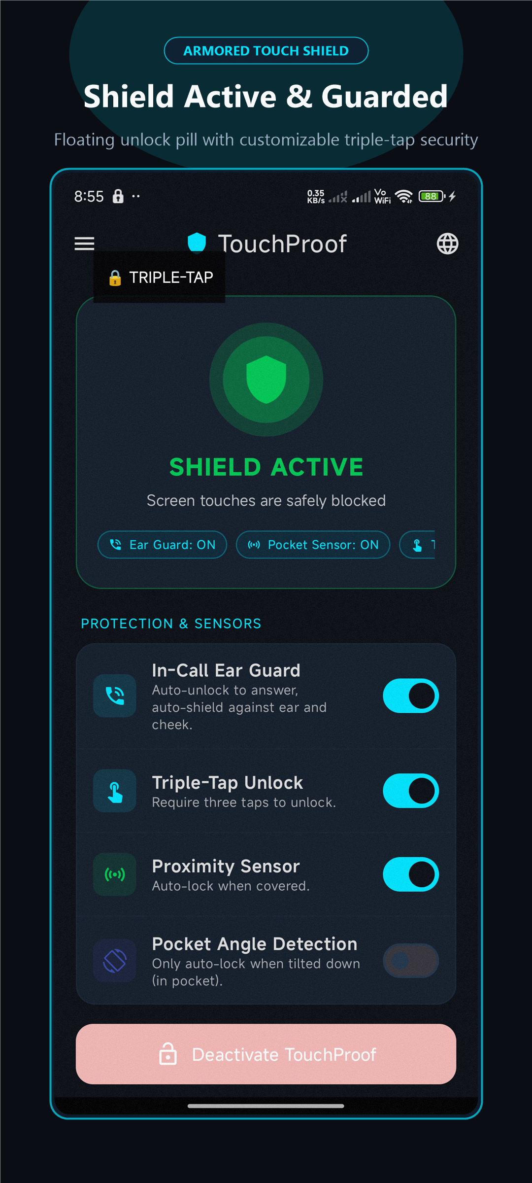 Shield Active & Guarded